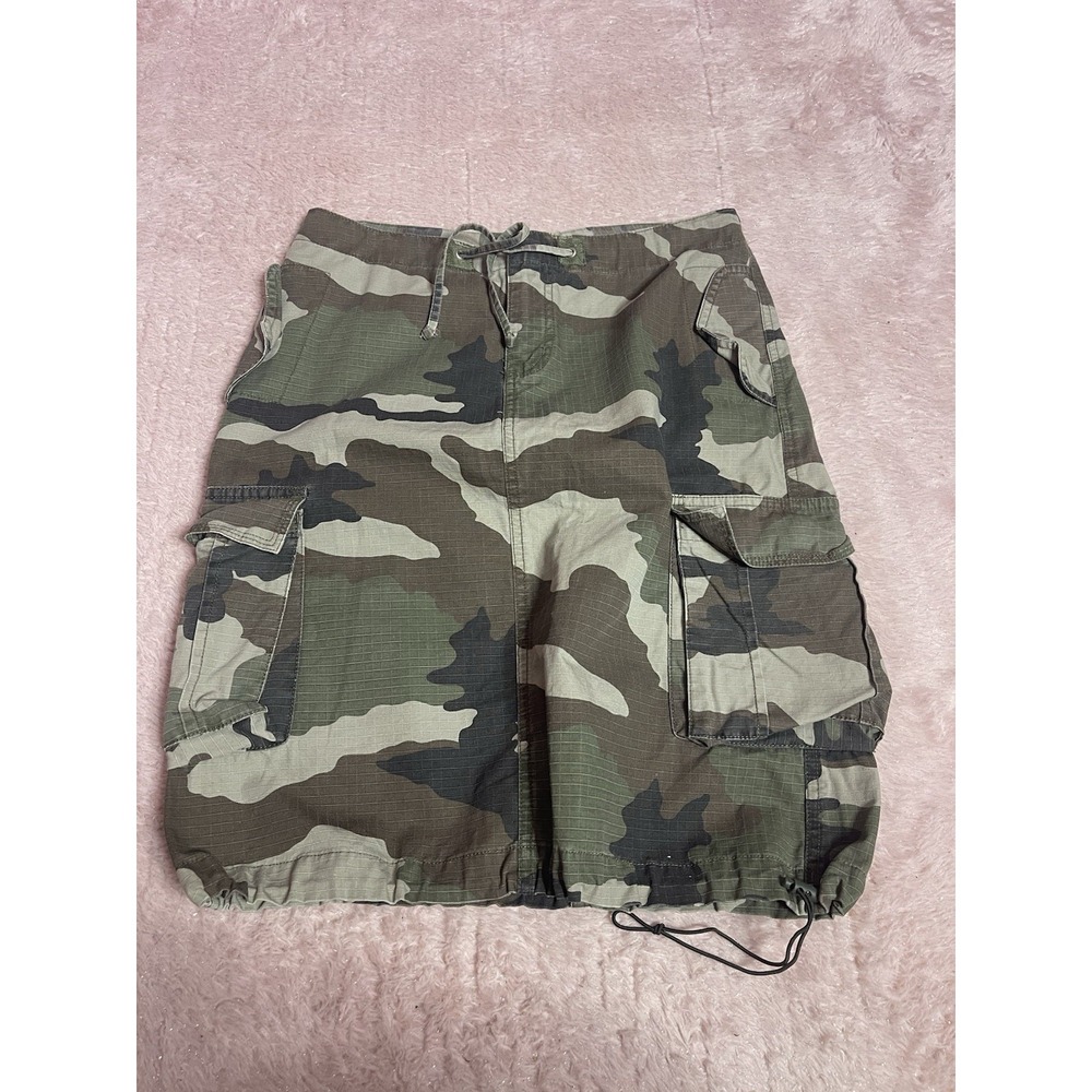 Vintage Y2K Mossimo Cargo Skirt Camo Military Style Dragon Grunge‎ Size 3 Bin11